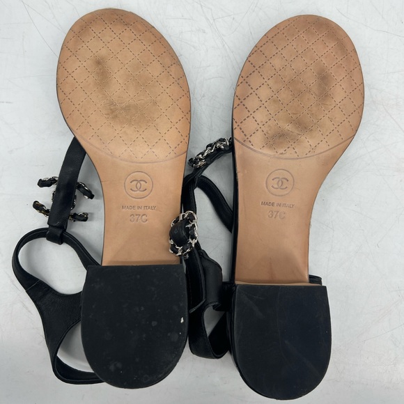 Chanel Classic CC quilted chain sandals - Picture 6 of 10